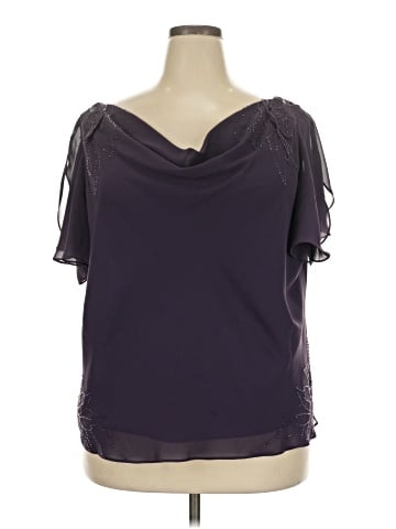 Papell Boutique Evening Short Sleeve Blouse (view 1)