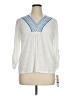 Ruby Rd. Ivory 3/4 Sleeve T-Shirt Size XL Petite - photo 1