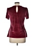 Express Solid Burgundy Short Sleeve Top Size L - photo 2