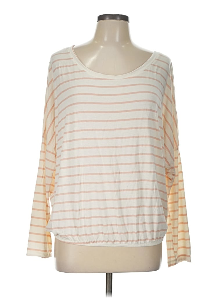 Pre-owned Eberjey 3/4 Sleeve T-shirt In Ivory