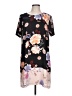 Signature Studio 100% Polyester Print Black Casual Dress Size L - photo 1
