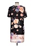 Signature Studio 100% Polyester Print Black Casual Dress Size L - photo 2