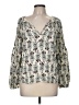 Hinge 100% Viscose Ivory 3/4 Sleeve Blouse Size M - photo 1