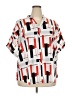 Unbranded Color Block Red Short Sleeve Blouse Size 3X (4XL) - photo 1
