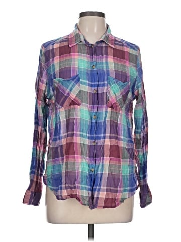 American Eagle Outfitters Long Sleeve Button-Down Shirt (view 1)