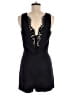 C. Luce Solid Black Romper Size M - photo 2