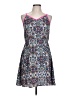 Pixley 100% Polyester Paisley Blue Casual Dress Size L - photo 1