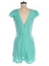 Honey Punch 100% Rayon Solid Teal Romper Size M - photo 2