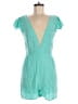 Honey Punch 100% Rayon Solid Teal Romper Size M - photo 1