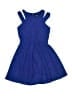 Zunie 100% Polyester Solid Blue Dress Size 7 - photo 1