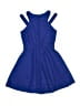 Zunie 100% Polyester Solid Blue Dress Size 7 - photo 2