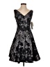 Aidan Mattox Paisley Black Cocktail Dress Size 2 - photo 1