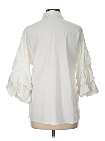 Zara 3/4 Sleeve Button-Down Shirt (view 2)
