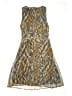 Beth Bowley Animal Print Gray Gold Cocktail Dress Size S (estimated) - photo 2