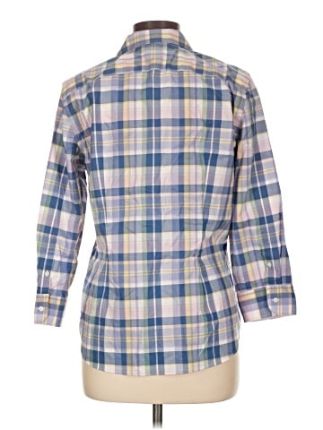 Chaps 3/4 Sleeve Button-Down Shirt (view 2)