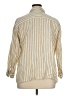 J.Jill 100% Linen Stripes Tan Yellow Long Sleeve Button-Down Shirt Size XL Petite - photo 2