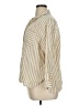 J.Jill 100% Linen Stripes Tan Yellow Long Sleeve Button-Down Shirt Size XL Petite - photo 5