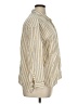 J.Jill 100% Linen Stripes Tan Yellow Long Sleeve Button-Down Shirt Size XL Petite - photo 4