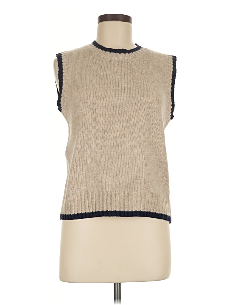 Pre-owned Unbranded Sweater Vest In Tan