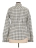 UNTUCKit 100% Cotton Checkered-gingham Ivory Long Sleeve Blouse Size 16 - photo 2