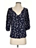 Hinge 100% Rayon Blue 3/4 Sleeve Blouse Size XS - photo 1