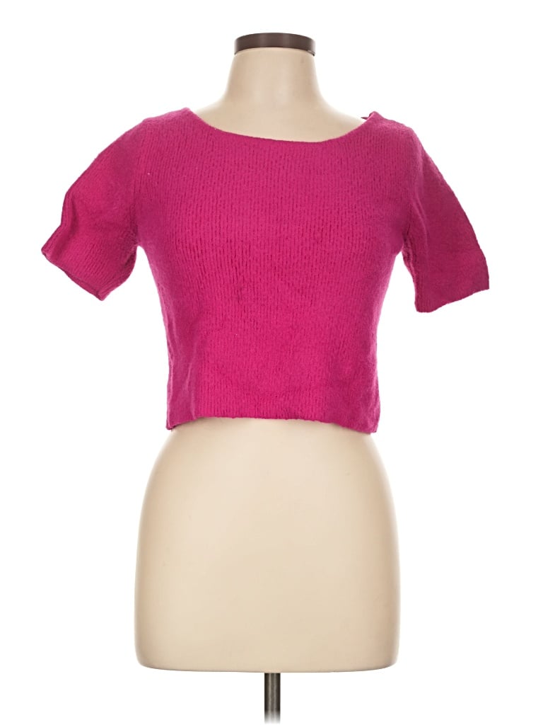 Pre-owned Sincerely Jules Short Sleeve Turtleneck In Pink