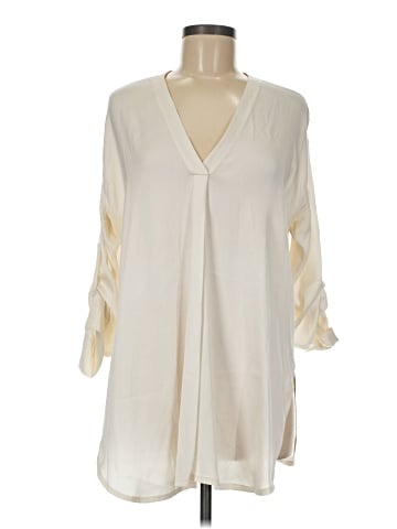 Vince. 3/4 Sleeve Silk Top (view 1)