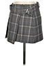 MNG Plaid Gray Casual Skirt Size 2 - photo 1