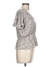 Lucky Brand Silver Short Sleeve Blouse Size L - photo 4