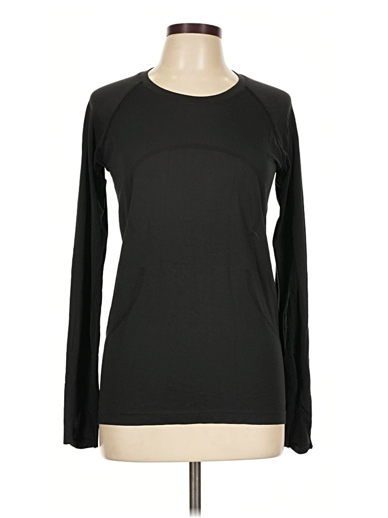 Pre-owned Lululemon Athletica Long Sleeve T-shirt In Black