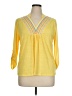 Ruby Rd. Yellow 3/4 Sleeve Blouse Size XL Petite - photo 1