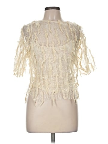 Zara W&B Collection Short Sleeve Blouse (view 1)