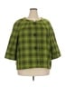 J.T. Collection 100% Polyester Plaid Green Coat Size 22 - photo 1