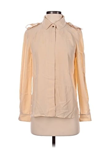 Diane von Furstenberg Long Sleeve Silk Top (view 1)