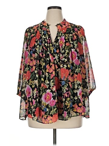 Rose + Olive 3/4 Sleeve Blouse (view 1)