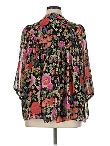 Rose + Olive 3/4 Sleeve Blouse (view 2)