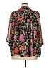 Rose + Olive 100% Polyester Floral Black 3/4 Sleeve Blouse Size 1X - photo 2