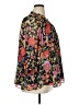 Rose + Olive 100% Polyester Floral Black 3/4 Sleeve Blouse Size 1X - photo 4