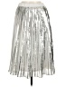 CATHERINE Catherine Malandrino 100% Polyester Metallic Silver Formal Skirt Size M - photo 2