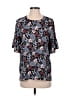 Ann Taylor LOFT 100% Polyester Blue Short Sleeve Blouse Size M - photo 1