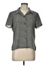 Kathy Ireland 100% Polyester Polka Dots Gray Short Sleeve Blouse Size L - photo 1