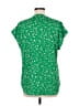 Cynthia Steffe Stars Green Short Sleeve Blouse Size M - photo 2