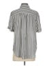 Böhme 100% Polyester Stripes Gray Short Sleeve Blouse Size S - photo 2