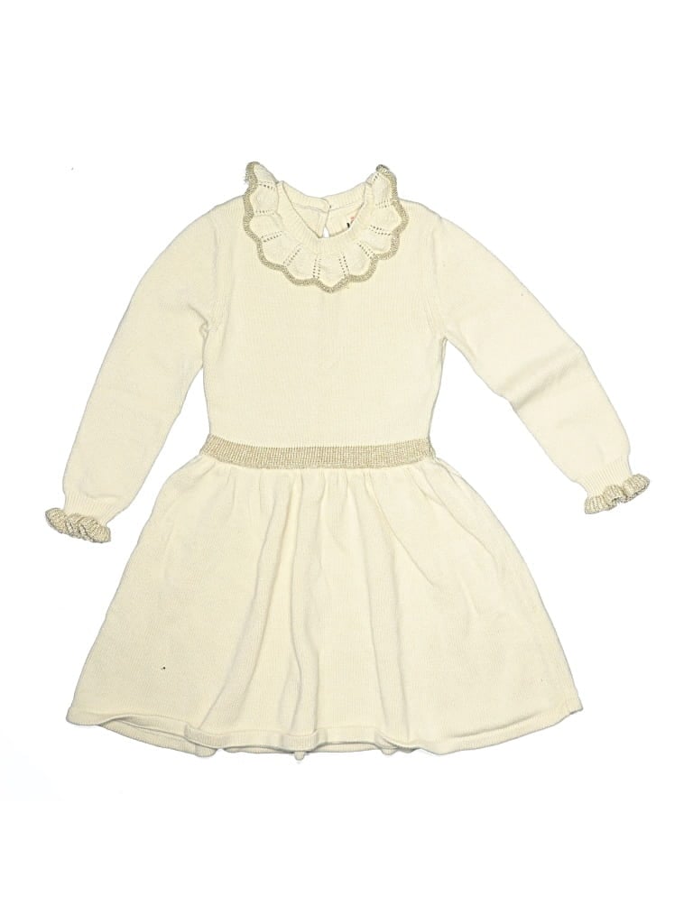 Pre-owned Mini Boden Kids' Dress In Ivory