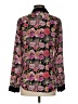Robert Graham 100% Silk Floral Black Long Sleeve Silk Top Size S (estimated) - photo 2