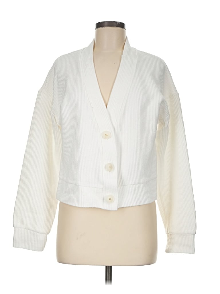 Pre-owned Gap Cardigan Sweater In White