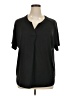 Carole Hochman Black Short Sleeve Henley Size 1X - photo 1