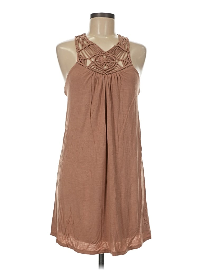 Pre-owned Miss Me Sleeveless Blouse In Brown