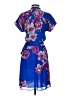 Eliza J 100% Polyester Floral Blue Casual Dress Size 4 - photo 2