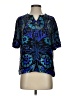 Antik Batik 100% Viscose Graphic Blue Short Sleeve Blouse Size XS - photo 1